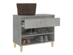 Mueble zapatero madera contrachapada gris hormigón 70x36x60 cm ES349426
