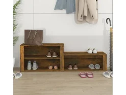 Mueble zapatero madera contrachapada roble ahumado 150x35x45 cm ES219346
