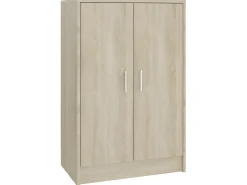 Mueble zapatero madera contrachapada roble Sonoma 60x35x92 cm ES896406