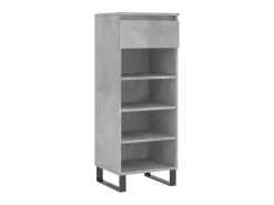 Mueble zapatero madera contrachapada gris hormigón 40x36x105 cm ES646946