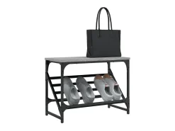 Mueble zapatero madera de ingeniería gris Sonoma 60x30x45 cm ES789472