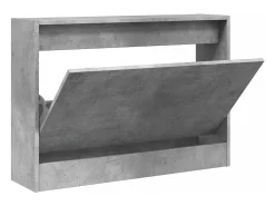Mueble zapatero madera de ingeniería gris hormigón 80x21x57 cm ES756684