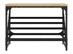 Mueble zapatero madera de ingeniería roble Sonoma 60x30x45 cm ES664809