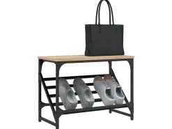 Mueble zapatero madera de ingeniería roble Sonoma 60x30x45 cm ES664809