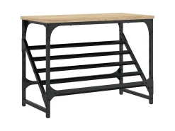 Mueble zapatero madera de ingeniería roble Sonoma 60x30x45 cm ES664809