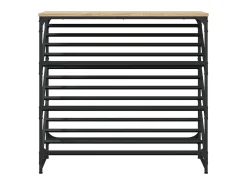 Mueble zapatero madera de ingeniería roble Sonoma 90x30x85 cm ES175164