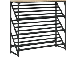 Mueble zapatero madera de ingeniería roble Sonoma 90x30x85 cm ES175164