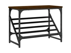 Mueble zapatero madera de ingeniería marrón roble 60x30x45 cm ES339504