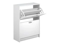 Mueble Zapatero Manila con 2 trampones en blanco. 60 cm(ancho) 81.6 cm(altura) 25 cm(fondo