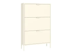 Mueble zapatero MARION 3 puertas metal blanco