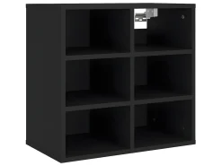 Mueble zapatero negro 52,5x30x50 cm ES425341