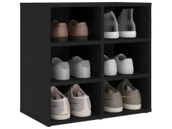 Mueble zapatero negro 52,5x30x50 cm ES425341