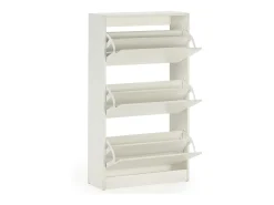 Mueble Zapatero Ángel 3 Puertas Color Blanco, para 18 Pares