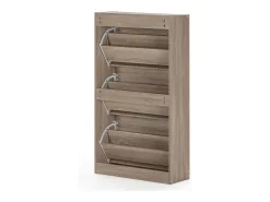 Mueble Zapatero Ángel 3 Puertas Color Roble, para 18 Pares