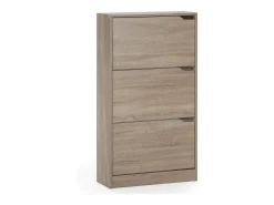 Mueble Zapatero Ángel 3 Puertas Color Roble, para 18 Pares