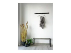 Mueble Zapatero Padova, Negro, 78x34x32 cm, Kendra Home