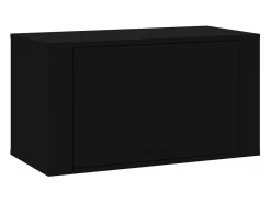Mueble zapatero pared madera contrachapada negro 70x35x38 cm ES612506