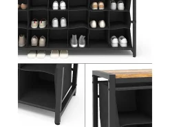 Mueble zapatero roble rústico 100x30x54.5 fyrk