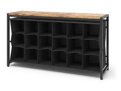 Mueble zapatero roble rústico 100x30x54.5 fyrk
