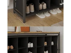 Mueble zapatero roble rústico 100x30x54.5 fyrk