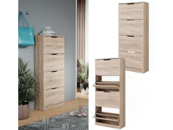 Mueble zapatero sonoma 59x22x137 luca