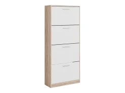 Mueble zapatero sonoma/blanco 59x22x137 gizmo