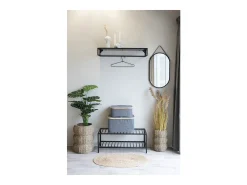 Mueble Zapatero Vita, Negro, 34x79x32 cm, Kendra Home