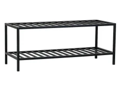 Mueble Zapatero Vita, Negro, 34x79x32 cm, Kendra Home