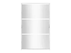Mueble zapatero y espejo 3 niveles blanco brillo 63x17x102,5 cm ES364472