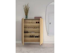 Mueble zapatero/armario - A109cm x L90cm x P27cm roble dorado - Malmo