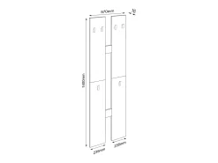 Muebles de baño gabinete de pared Landos Blanco / Roble de miel 60 x60 x18