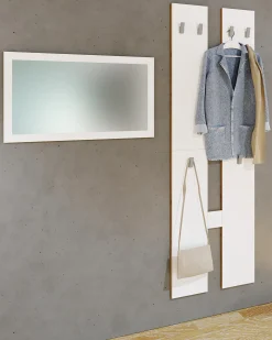 Muebles de baño gabinete de pared Landos Blanco / Roble de miel 60 x60 x18