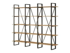 Muebles de estanterías de madera y metal ASTORIA