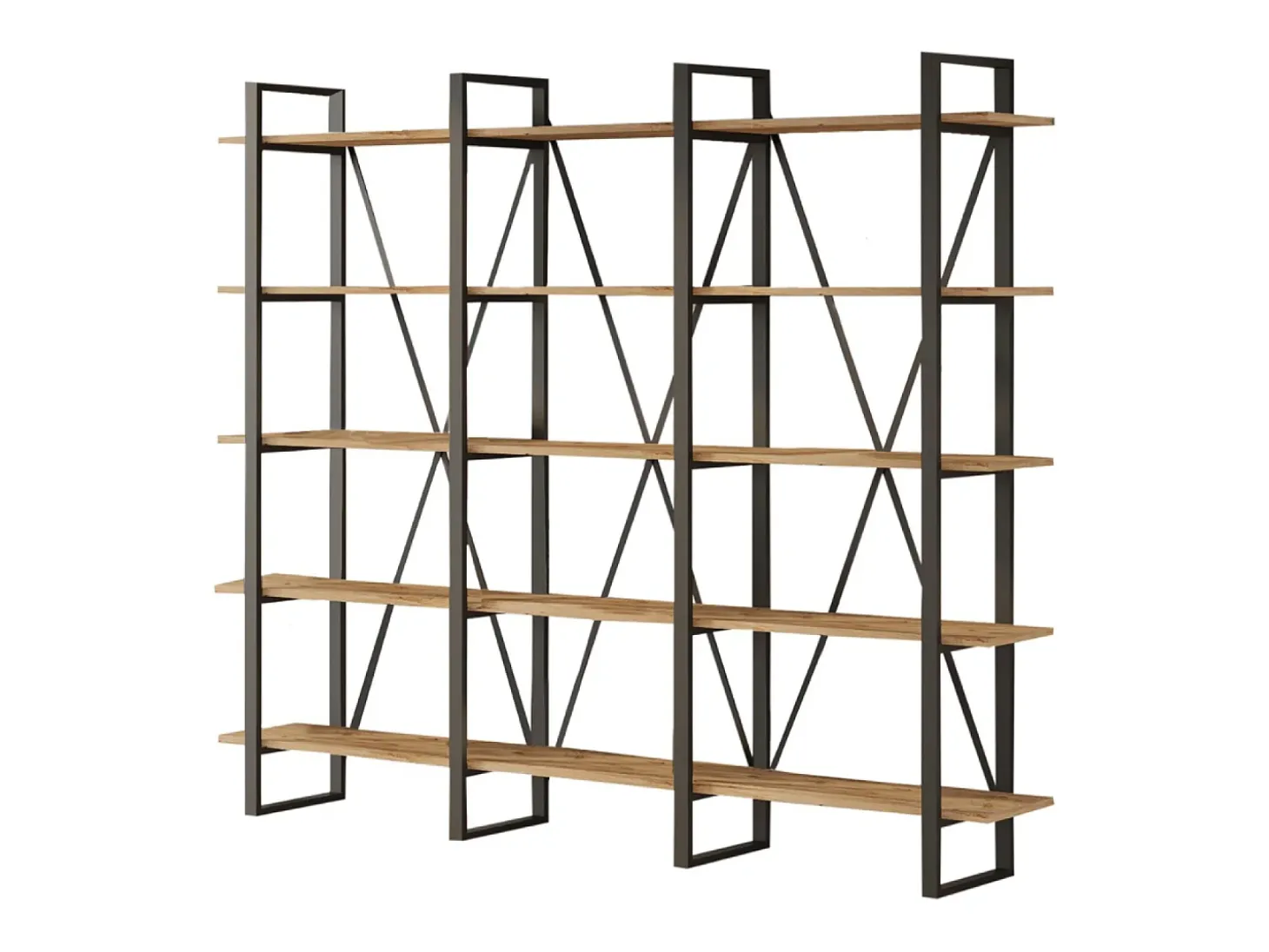 Muebles de estanterías de madera y metal ASTORIA