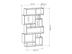 Muebles de estanterías de madera SKOG