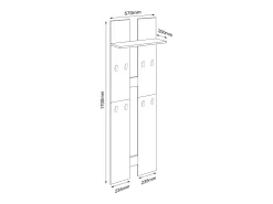 Muebles de piso Salia Blanco AL. 170 x AN. 57 x P. 20 cm