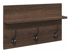 Muebles de recibidor 4 piezas madera de ingeniería marrón roble