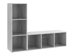 Muebles de salón 2 piezas madera ingeniería gris hormigón