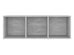 Muebles de salón 3 piezas madera ingeniería gris hormigón