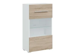 Muebles de TV 5 piezas con iluminación LED roble sonoma