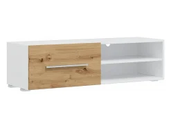 Muebles de TV 5 piezas con iluminación LED roble artesanal