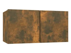 Muebles de TV 8 piezas madera color roble ahumado 60x30x30 cm