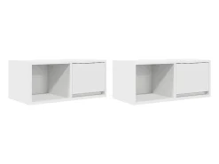 Muebles de TV 2 uds Blanco 60x31x25,5 cm Madera de ingeniería