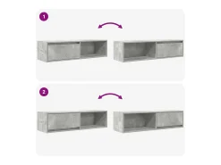 Muebles de TV 2 uds gris hormigón 100x31x25,5 cm