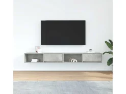 Muebles de TV 2 uds gris hormigón 100x31x25,5 cm