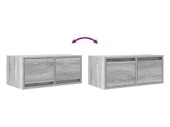 Muebles de TV 2 uds madera ingeniería gris Sonoma 60x31x25,5 cm