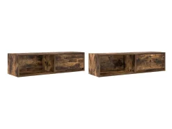 Muebles de TV 2 uds madera ingeniería color roble 100x31x25,5cm