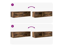 Muebles de TV 2 uds madera ingeniería color roble 100x31x25,5cm