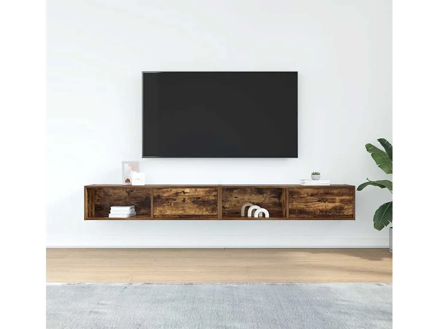 Muebles de TV 2 uds madera ingeniería color roble 100x31x25,5cm
