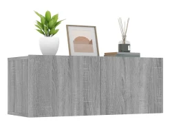 Muebles de TV 2 uds madera ingeniería gris Sonoma 80x30x30 cm ES14828